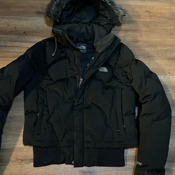 The North Face Black Puffer Jacket with Fur Hood
